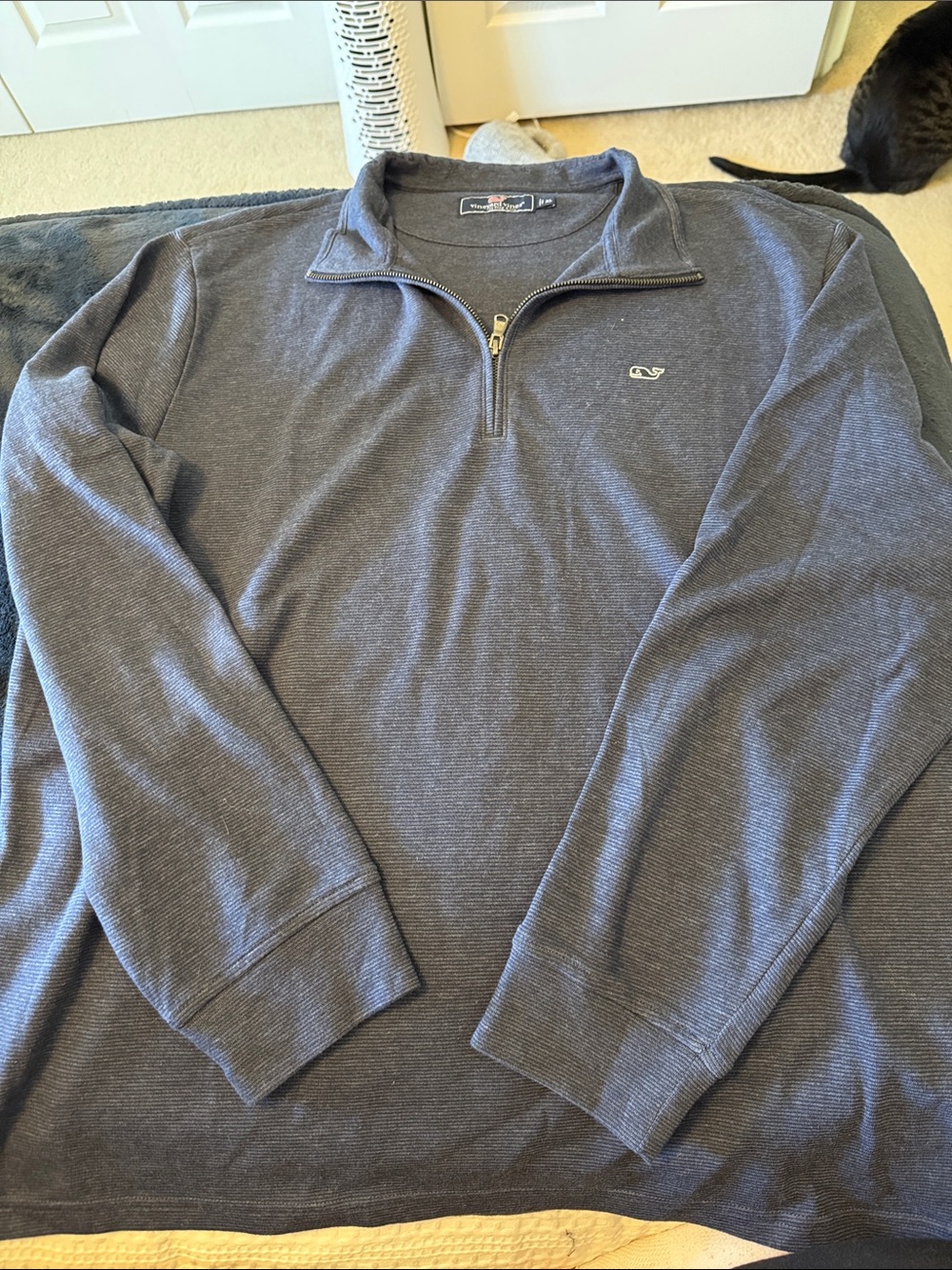 Vineyard Vines Men's Zip-Up Sweater in Navy